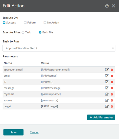 Creating a file transfer approval process