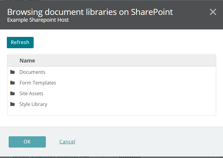Browsing document libraries on Sharepoint