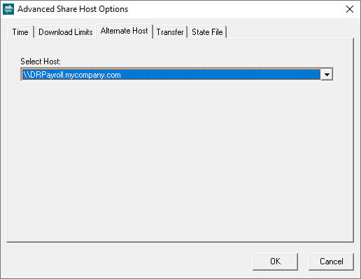 Advanced Share Host Options