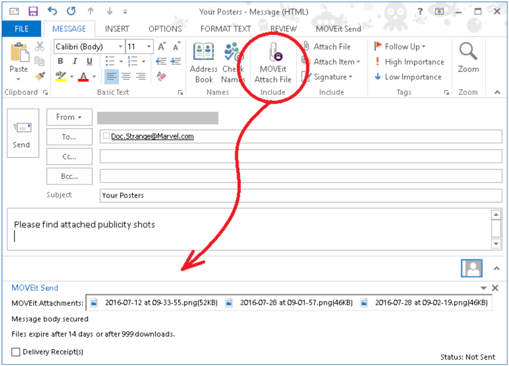 MOVEit Ad Hoc Outlook Plugin