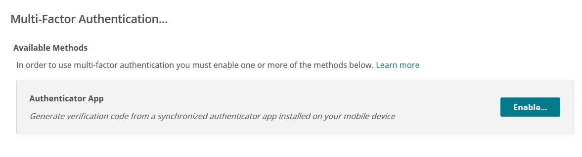 Multi Factor Authentication