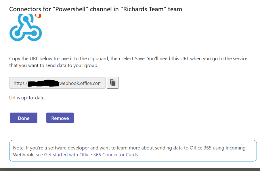 Connectors for Powershell Channel in Richards Team