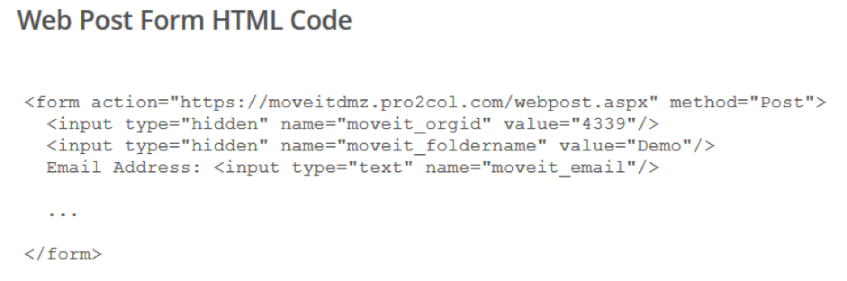 Web Post HTML Code